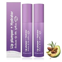 Lip Plumper + Hydrator Lip Balm, Instant Plumping and Glossy, Long Lasting Moisturizing Lip Gloss for Lip Care (2pcs)