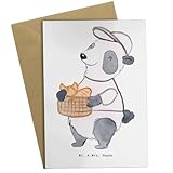 Mr. & Mrs. Panda Grußkarte Bäckereifachverkäufer Herz - Geschenk, selbstgebacken, Schenken, Einladungskarte, Brotmanufaktur, Backwarenverkäufer,