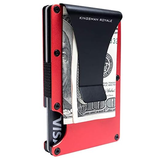 Kingsman Royale Porte-monnaie fin en fibre de carbone avec pince + 1 clip et tournevis