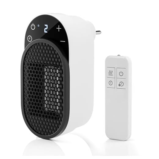 Dreamhigh® Calefactores Electricos Bajo Consumo 500 W, Calefactor Baño Pared con Mando a Distancia, Giro de 90°, Temporizador de 1-12 Horas, Pantalla LED, para Habitaciones de hasta 25 m²
