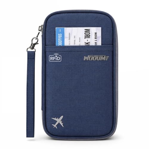 Wooum Passport Bag for Women Men Passport Wallet with Boarding Pa...