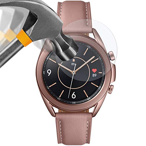 moodie Protector de pantalla de cristal templado para Samsung Galaxy Watch 3 - 41 mm, 2 unidades, protector de pantalla de cristal prémium compatible con Samsung Galaxy Watch 3 (41 mm) Cover