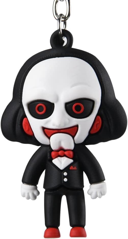 Halloween Skull Keychain Horror Movie Key Rings with Plush & Small Bell ﻿ image 5