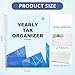 2 Pcs Letter Size Yearly Tax Organizer Book with 12 Separate Pockets Spiral Bound 8.5x11 Tax Document Folder Tax Record Book with Tabs Monthly Bill Receipt Income Tax Organizer System Office Taxes