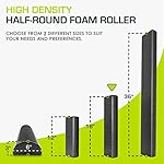 ProsourceFit High Density Foam Rollers - inches long. Firm Full Body Athletic Massager for Back Stretching, Yoga, Pilates, Post Workout Trigger Point Release - Image 2
