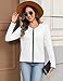 Totatuit Women's Zip Front Cardigan for Women Casual Jacket Lightweight Fashion Knitted Sweater with Zipper Fall Tops White X-Large