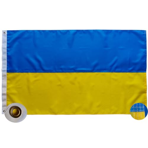 Ukraine Flag Ukrainian flag 3x5FT -(90x150cm) Sewn Stripes 210D Heavy Duty Polyester Flag Outdoors Indoors Brass Grommets