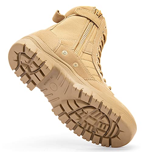 Wideway Men's Military Combat Boots Durable Suede Leather Desert Boots Tactical Army Boots Outdoor Hiking Boots #TOP3