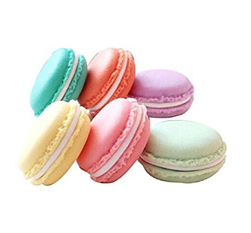 Mini Makronen Kosmetik Schmuck Aufbewahrung Reise Ohrring Fall Organizer Container in zufälligen Farben, 6 Stück Cover