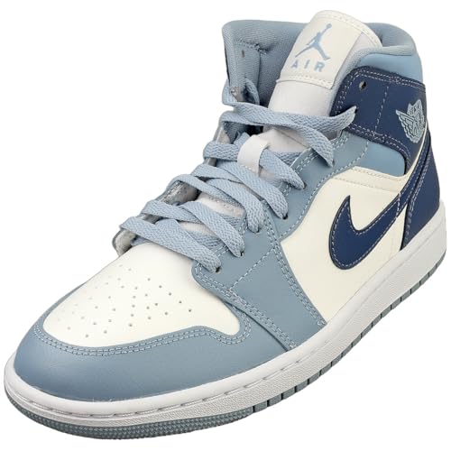 Jordan Women's 1 Mid Sail/Diffused Blue-Blue Grey (BQ6472 140) - 8