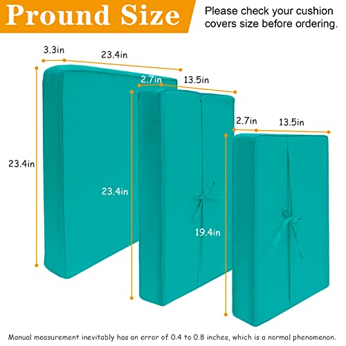 Bextile Outdoor Patio Cushion Covers Replacement, 14 Piece Outdoor Cushion Slipcovers, Water-Resistant Patio Furniture Cushion Covers With Zipper (C) #TOP1