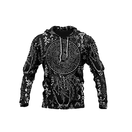 Satan 3D-tryckt huvtröja herr Harajuku streetwear unisex vardaglig jacka träningsoverall, hoodies, M