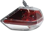 Evan-Fischer Tail Light Assembly Compatible with 2014-202016 Nissan Rogue Outer (15-2016 Japan/Korea)/USA Built Driver Side