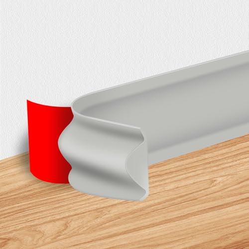 YESSZ Flexible Molding Trim,White Self Adhesive Wall Trim Mini Peel
