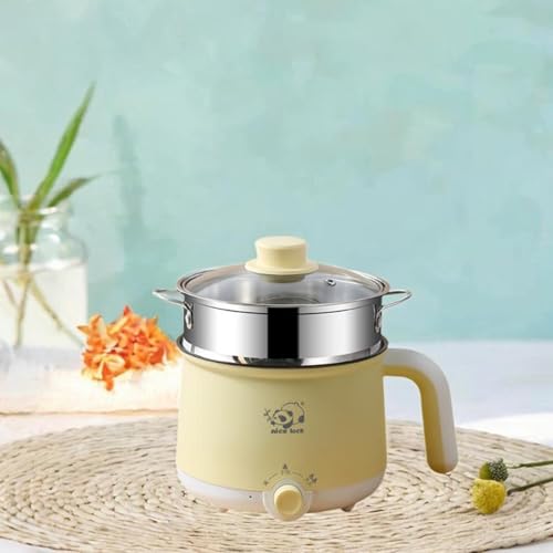 JISADER Panela elétrica, panela de arroz elétrica portátil de aço inoxidável mini panela de viagem p