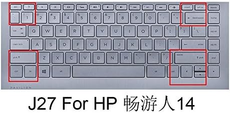 Funda de silicona para teclado HP 14" Laptop 2018-2020 con fuente creativa arcoíris miniatura 2