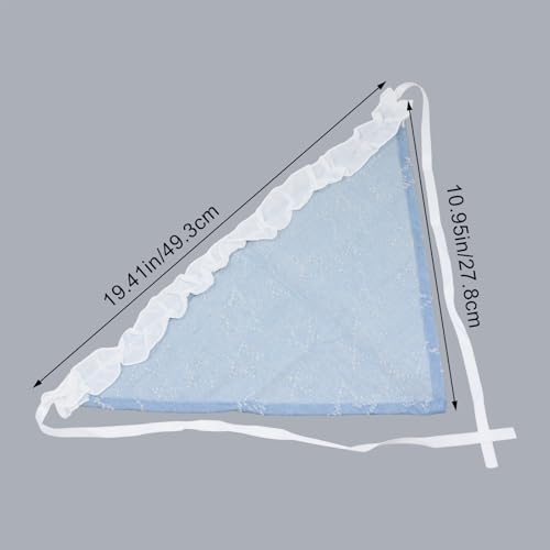 yueton 1 Pack Y2K Star Bandana Cute Star Triangle Kerchief Blue Headscarf Fashion Hair Scarf Stylish Hair Accessories for Women2