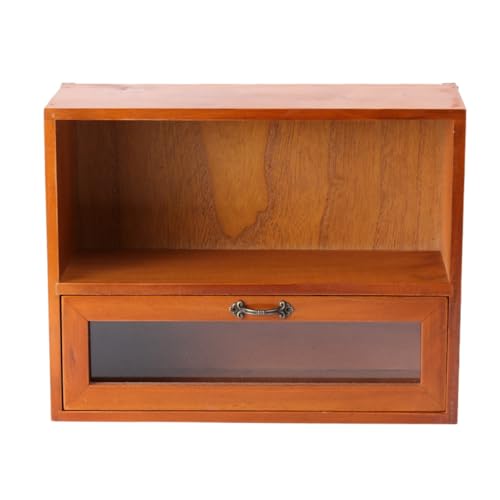 Gabinete de madera OSALADI para joyas y almacenamiento de maquillaje de escritorio
