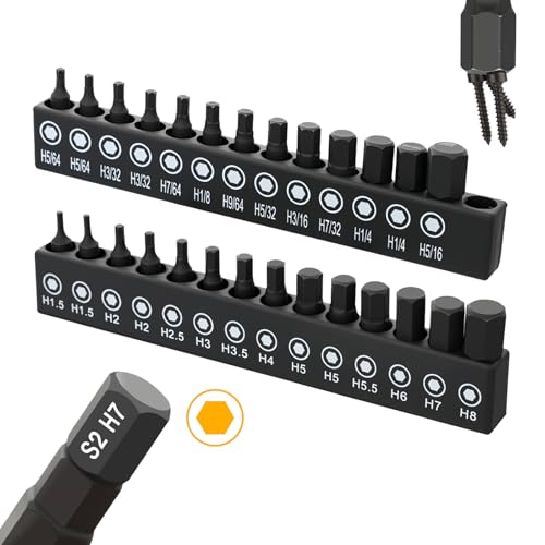 Image of GRENPRO 27Pcs Impact Hex Bit Set, Metric & SAE