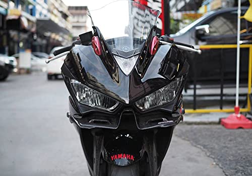 Winglet Aérodynamique Pour Yamaha YZF R3 / R25 2014-2018 - Aileron Carénage Avant En Carbone Look