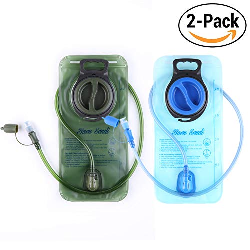 Baen Sendi Hydration Bladder 2 Liter/70 Oz - Water Bladder Pack Of 2(1 Piece Blue+1 Piece Armygreen) - Bpa Free Hydration Pack Replacement(2 Pack) #TOP1