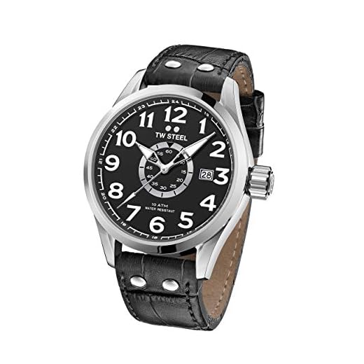 TW Steel Reloj Analógico para Unisex Adultos de Cuarzo con Correa en Cuero VS51