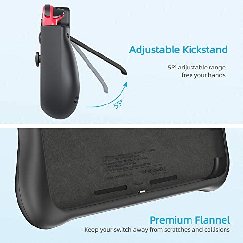 Newdery External Battery Station For Nintendo Switch (6.2" Lcd Model), 10000Mah Backup Charger Case Support Pd Quick Charging With 2 Extra Game Card Slots Adjustable Kickstand For Nintendo Switch #TOP4