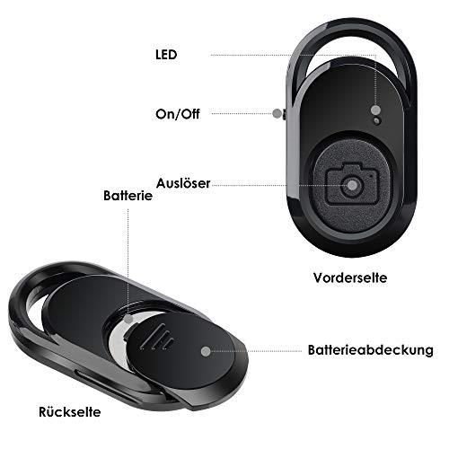 amathings 2 Disparador de cámara Control Remoto con un botón con tecnología Bluetooth Disparador Remoto para teléfonos Inteligentes y tabletas (iOS y Android) un botón - imagen 3