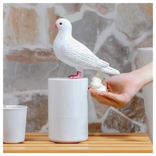 Lavador de mãos de espuma de indução automática Pigeon, dispensador de sabonete para pombos, dispensador de sabonete para pássaros, dispensador de sabonete automático (White)