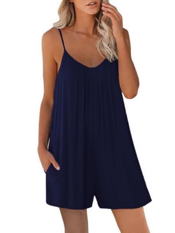 Haibang Jumpsuit Damen Sommer Elegant Lässiger Kurz Latzhosen Locker...