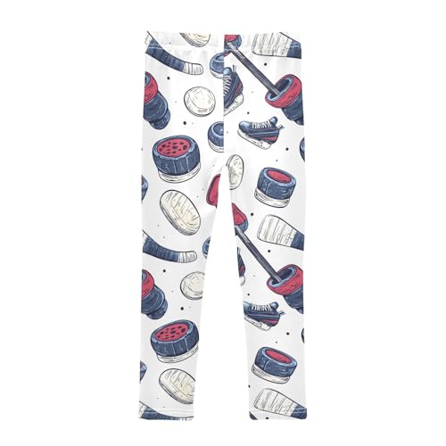 Ice Hockey Equipment Retro Girls Leggings Kids Yoga Pants Dance Active Tights 4T2