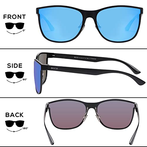 DUCO men's Polarized Driving sunglasses Eyewear Fashion Rimmed Glasses UV400 protection 82052