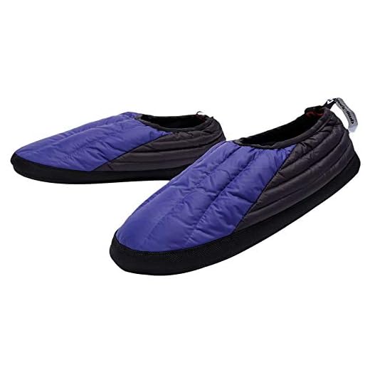 KingCamp Unisex Down Camping Slippers Soft Winter Slippers with Non Slip Rubber Sole & Carry Bag (3 Colors and 4 Sizes)