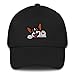 Tricolor Corgi Baseball Cap Unisex Adult Embroidered Dad Hat Black