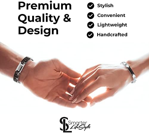 Smarter LifeStyle Elegant Matching Couples Bracelets, Distance Bracelets Couple Bracelet Set, His and Hers Matching Bracelets for Couples Long Distance, Surgical Grade Steel Love Bracelet