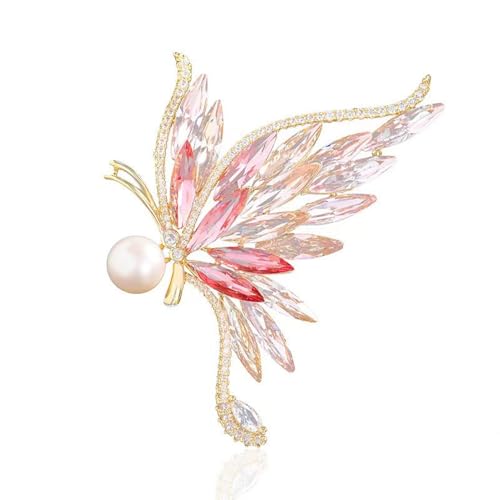 Image of Dainty Brooch Pin for Women, Rhinestone Scarf Shawl Costume Brooches and Pins Flower Boutonniere Hat Bag Suit Dress Accessories Pearl Brooches Lapel Pins