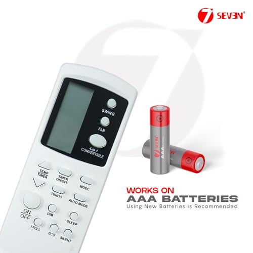 Image of 7SEVEN Compatible with Motorola AC Remote Control Model 210E Suitable for 1 1.5 2 Ton Split and Window Air Conditioner - Match Each Key by Key Exactly with Existing AC Remote Function