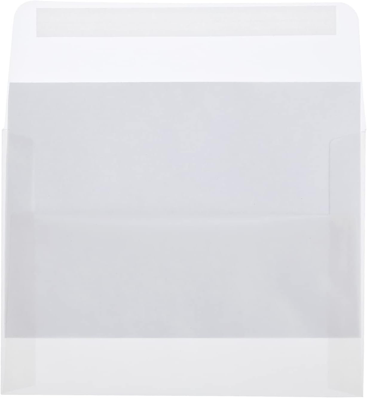 25 Pack of Transparent 5x7 Vellum Envelopes for Invitations, Thank You Notes, A7 Size, Peel and Press Square Flap for Greeting Cards, Wedding Announcements, Photos : Office Products
