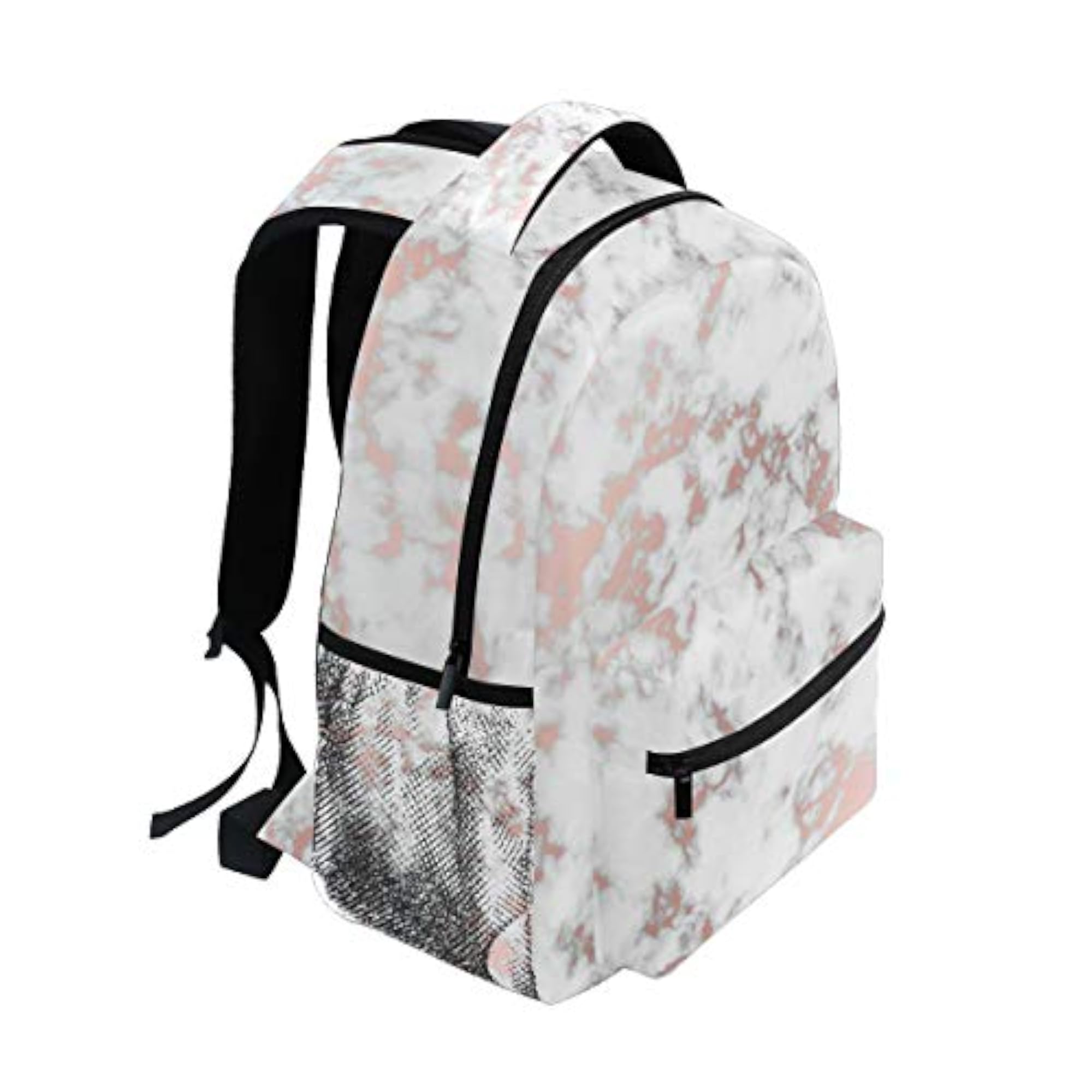Marble With Rose Gold Backpacks for Travel