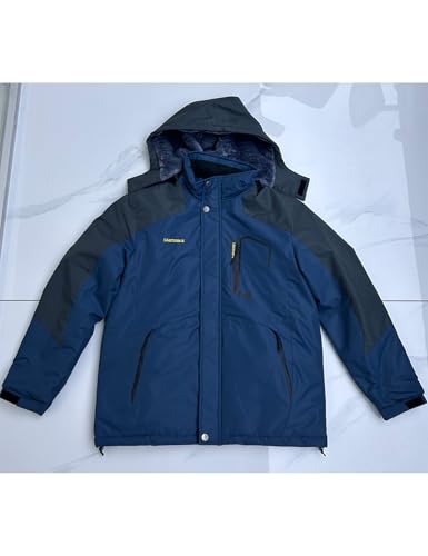 Image of Men's Winter Ski Jacket Waterproof Fleece Coat Warm Insulated Snowboard Jackets Parka Raincoat With Multi-Pockets