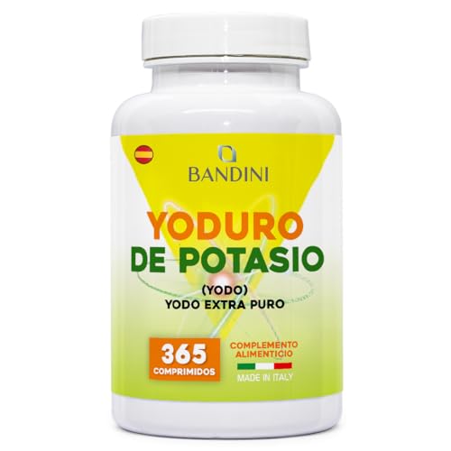 Bandini® Yoduro de Potasio | Yodo 365 Comprimidos 225 mcg (por tableta) | El Yodo Extra Puro Contribuye a la Función Normal de la Tiroides | Iodo 100% Vegano | Sin Gluten ni Lactosa | Tabletas Sin OGM