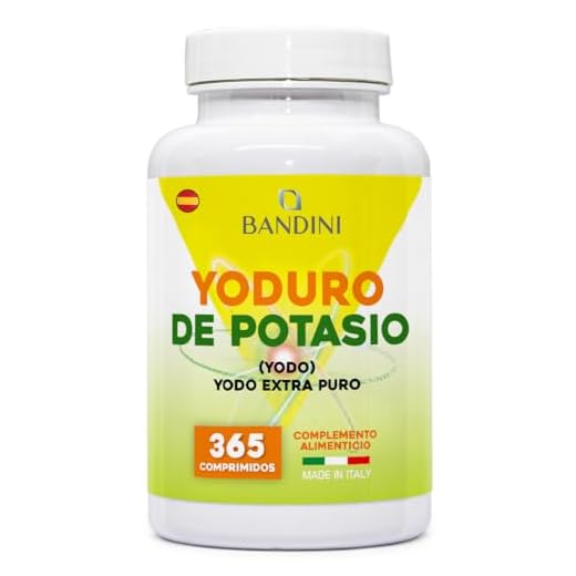 Bandini® Yoduro de Potasio | Yodo 365 Comprimidos 225 mcg (por tableta) | El Yodo Extra Puro Contribuye a la Función Normal de la Tiroides | Iodo 100% Vegano | Sin Gluten ni Lactosa | Tabletas Sin OGM