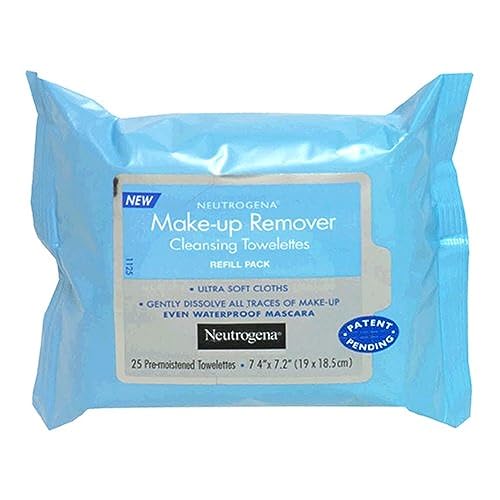 Neutrogena Makeup Remover Cleansing Towelettes, Daily Face Wipes to Remove Dirt, Oil, Makeup & Waterproof Mascara, 25 ct. (Pack of 3)
