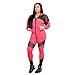 Wxyfl Sport Anzug Für Damen Jogginganzug Trainingsanzug Spleißen Von Maschen Reißverschluss Kapuzenpullover Und Hose Fitness Casual Sportanzug 2 Teiler,Rosa,XL
