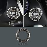 TOMALL Carbon Fiber Car Engine Start Stop Ignition Key Ring Sticker Compatible with Infiniti Q60 Q50