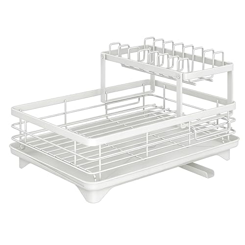 Égouttoir à vaisselle grande capacité avec support de comptoir de cuisine - 7