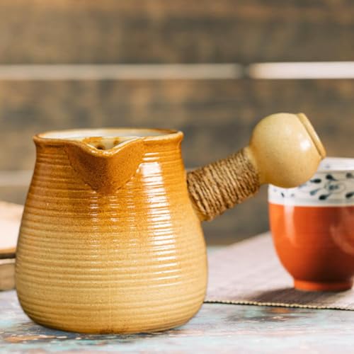 Théière en céramique jaune résistante à la chaleur pour infusion - 7
