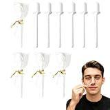 TENGMEIHUIO 10pcs Bastoncino di Cera Nasale Wax Stick Depilazione Nasale unisex di cera per la rimozione dei peli del naso pronti all'uso (Bianco)