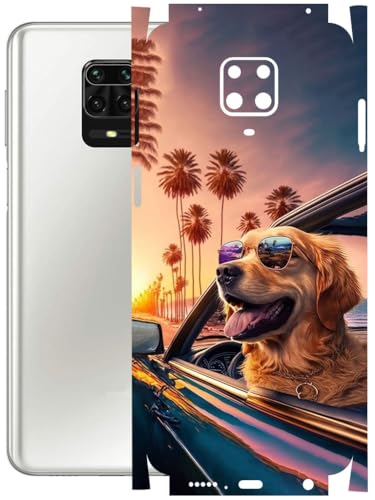 Image of AtOdds - Full Body Back Screen Guard Protector Film - Lamination Wrap Skin Sticker Compatible with REDMI Note 9 PRO MAX | Scratchproof Matte Finish (Happy Doggo)
