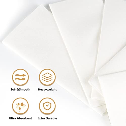 KAMMAK 100 Pack Linen Feel Disposable Dinner Paper Napkins Folded,Premium Thick Paper Napkins, Long Hand Paper Towel for Party Christmas Wedding Bathroom and Events